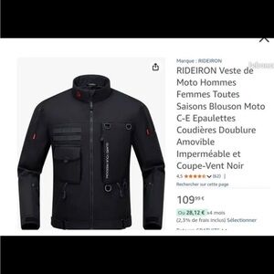 Men's Black Motorcycle Jacket